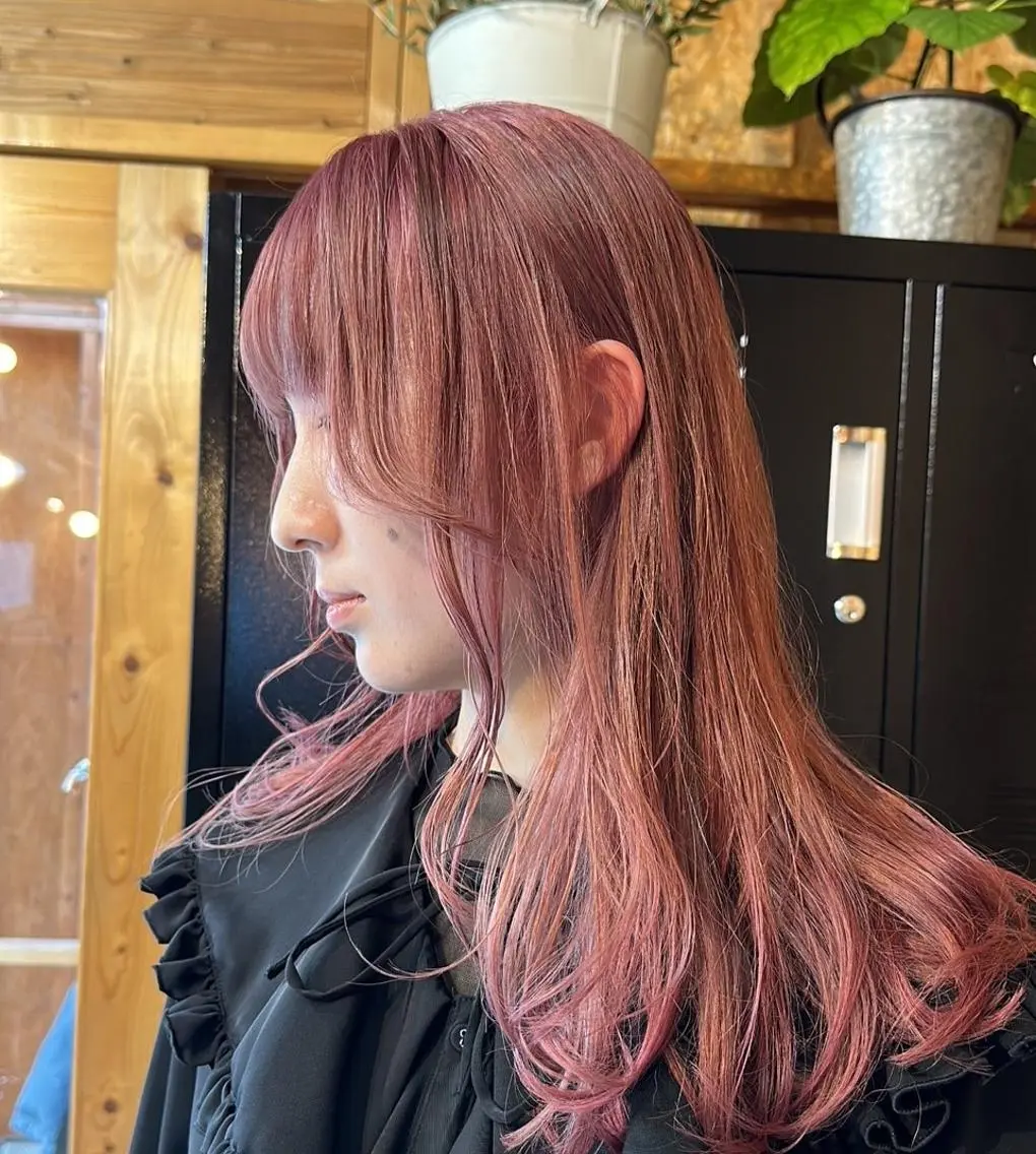 セミロング 🍑ピンク＆ベージュ 🎀ももかのヘアスタイル