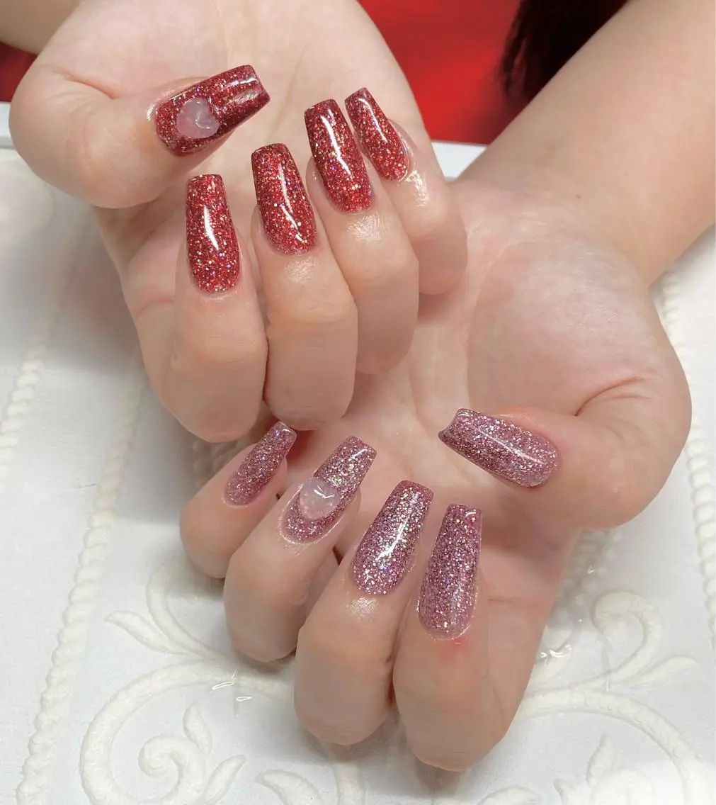 セミロング ネイル オーロラネイル キラキラネイル ハンドネイル LUNE NAILのその他イメージ