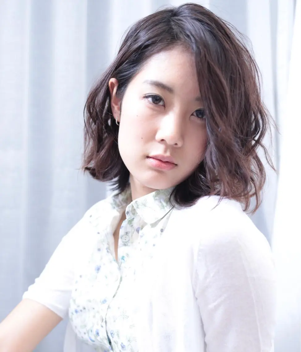 ショート カラー パーマ 宮崎 睦のヘアスタイル