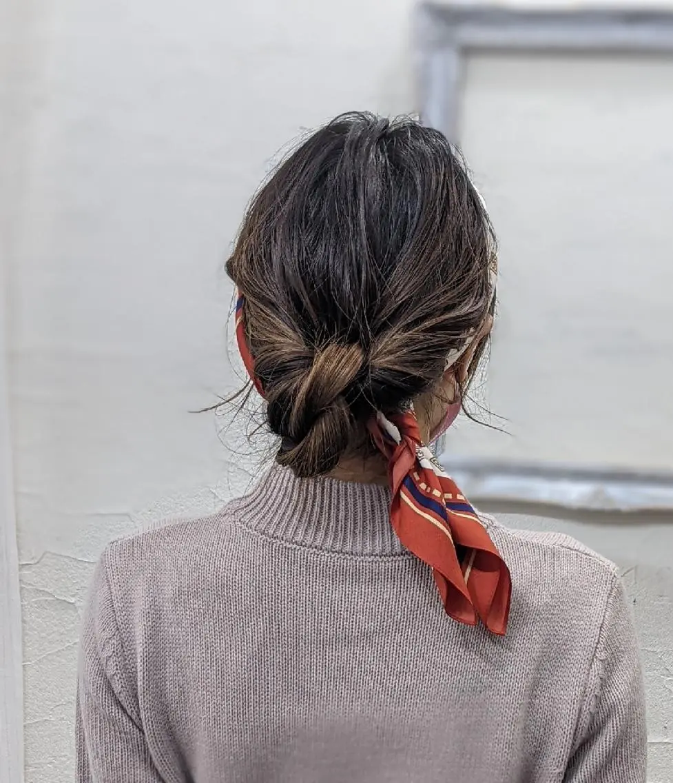 セミロング ヘアアレンジ HIKARI＠ Ruheplatzのヘアスタイル