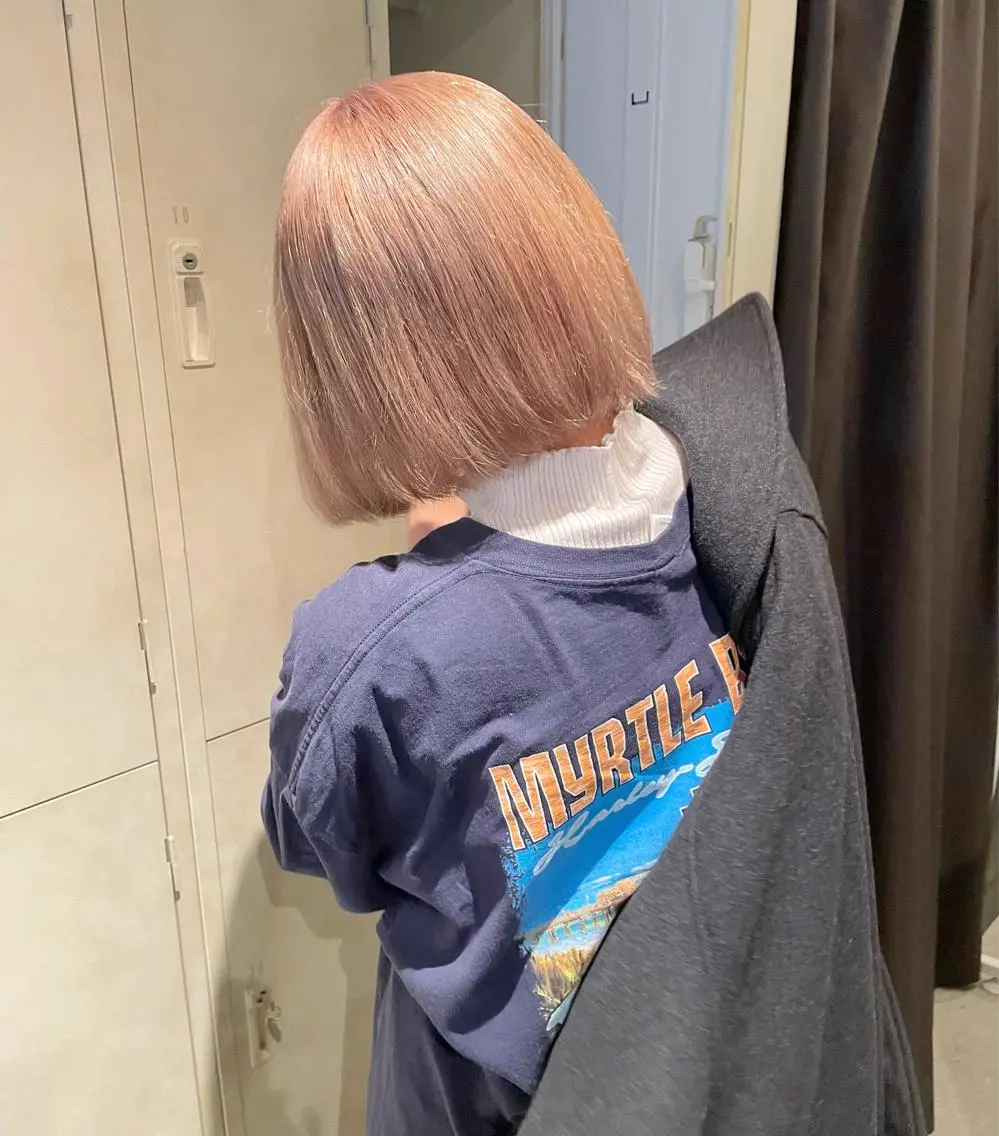 ミディアム カラー ヘアカラー トリートメント ハイトーンカラー♡ yuのヘアスタイル