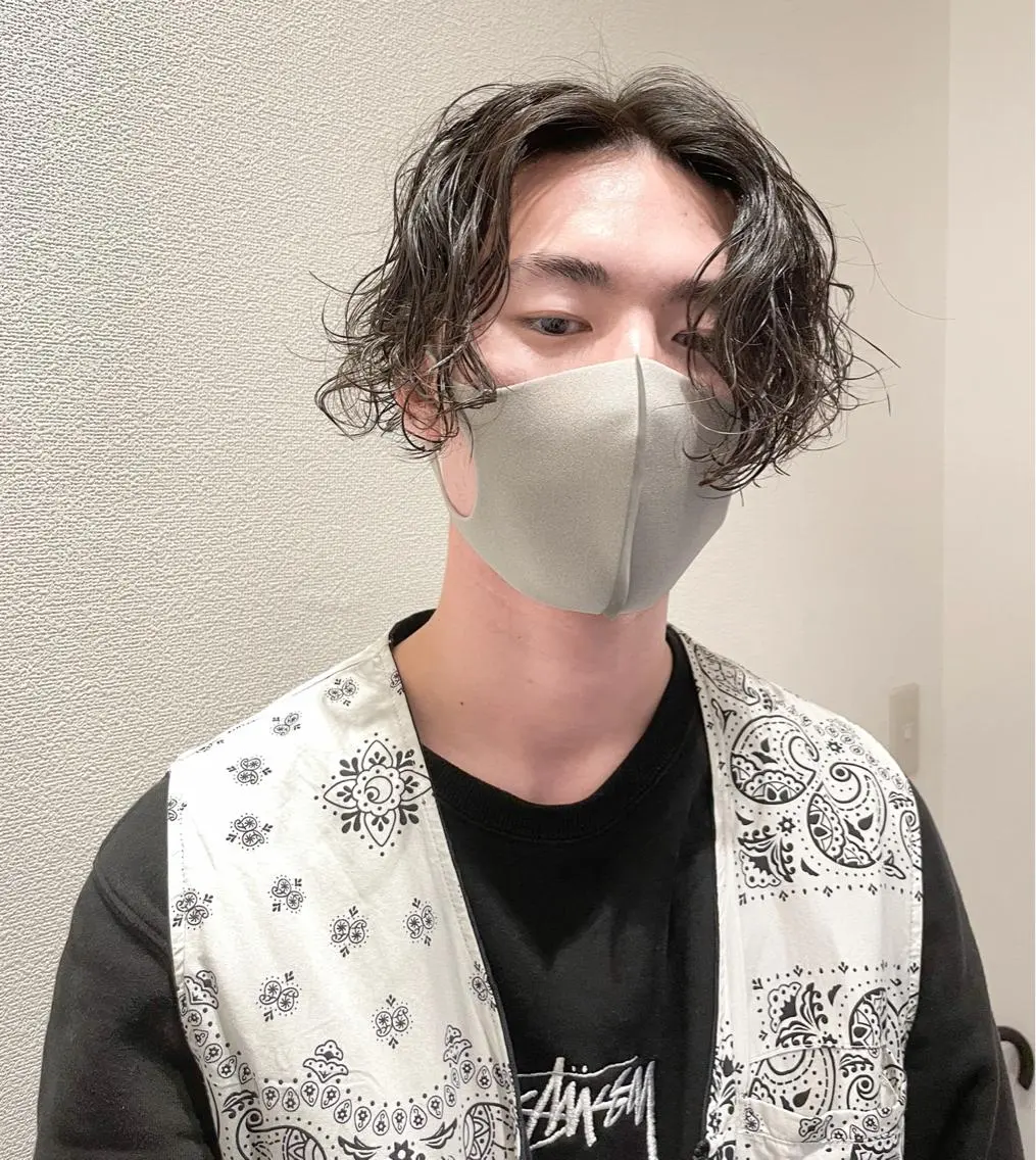 パーマ メンズ メンズパーマ ツイストスパイラルパーマ スパイラルパーマ カット パーマ 水谷 俊一のヘアスタイル