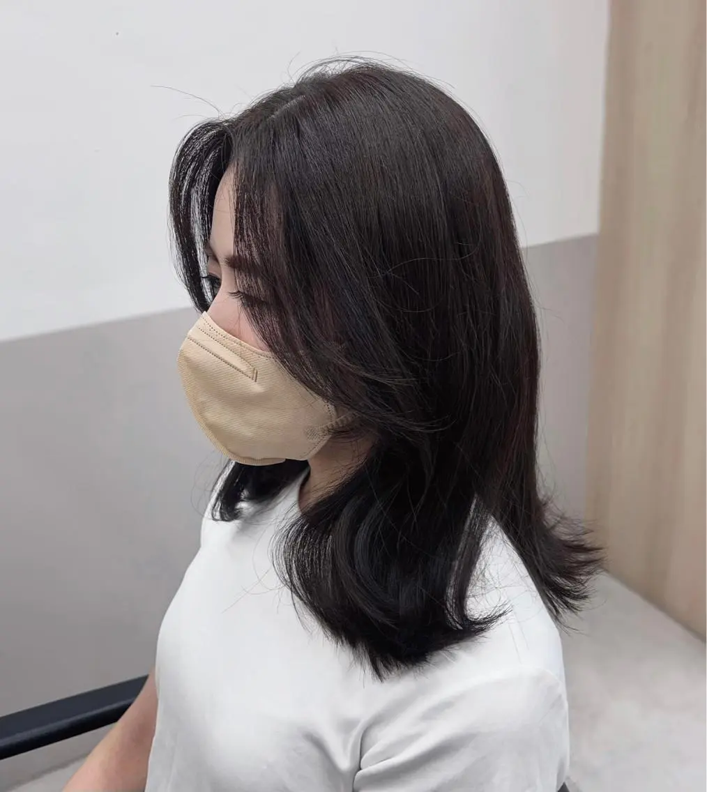 ミディアム くびれヘア カット パーマ 復帰しました🎀 しょうこLuanaのヘアスタイル