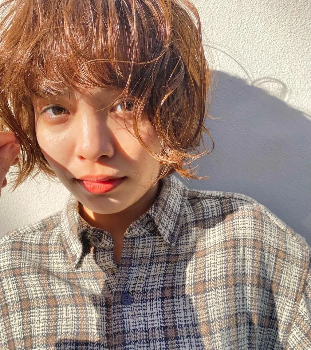 ショート パーマ ヘアアレンジ ニュアンスパーマ 森貴裕/ニュアンス パーマ/オリーブのヘアスタイル