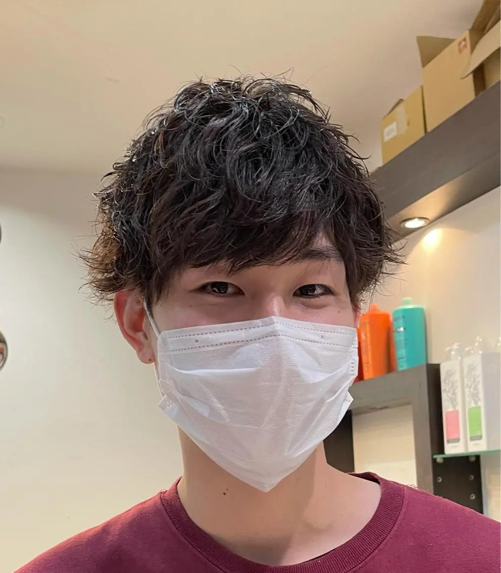 パーマ メンズ メンズパーマ ツイストスパイラルパーマ スパイラルパーマ カット パーマ メンズ指名no'1 佐藤　亘のヘアスタイル