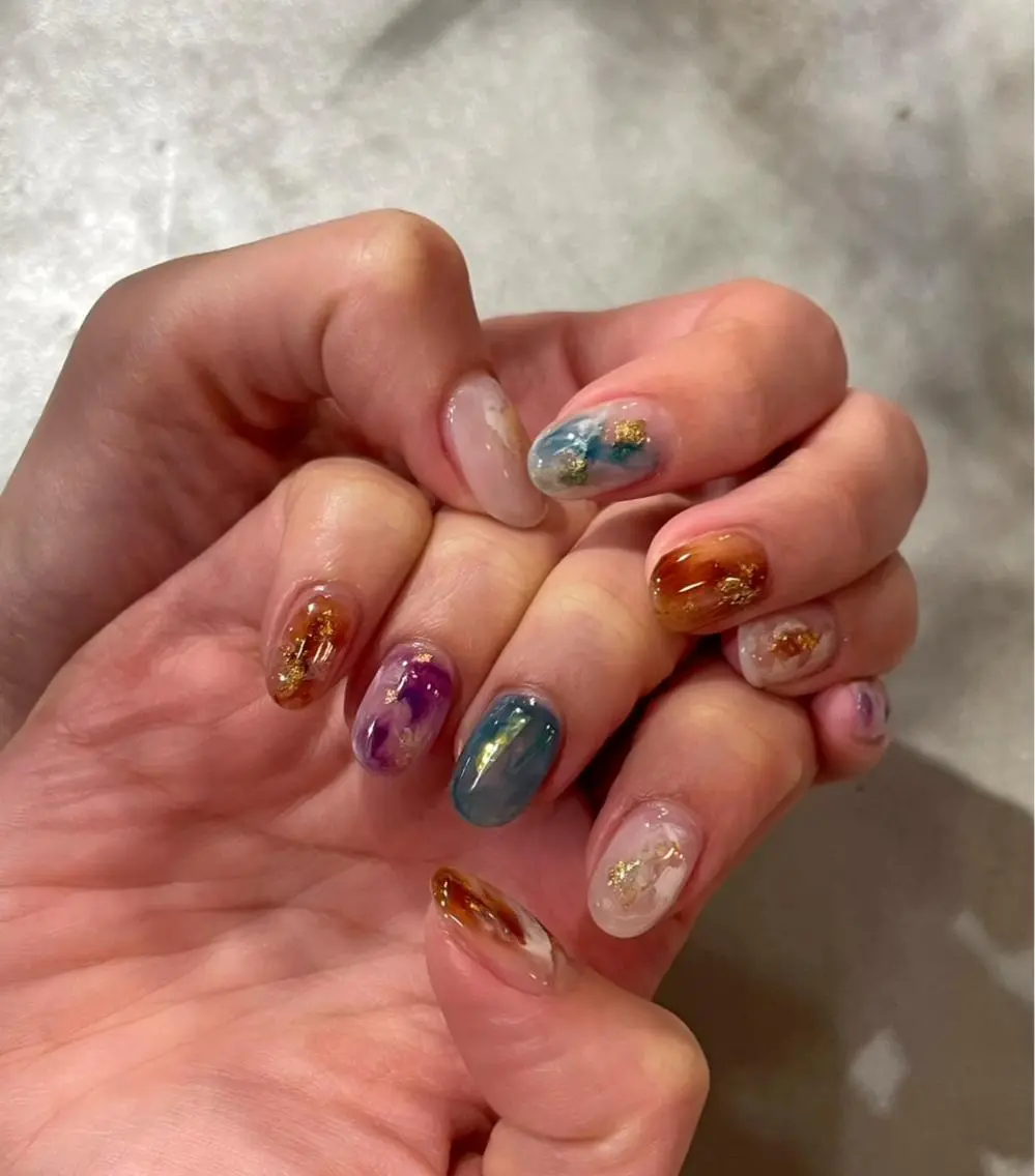 ネイル アートネイル 長さ出し ジェルネイル 氷ネイル・うるうるネイル マットネイル ハンドネイル nail salon Soeurのネイルデザイン