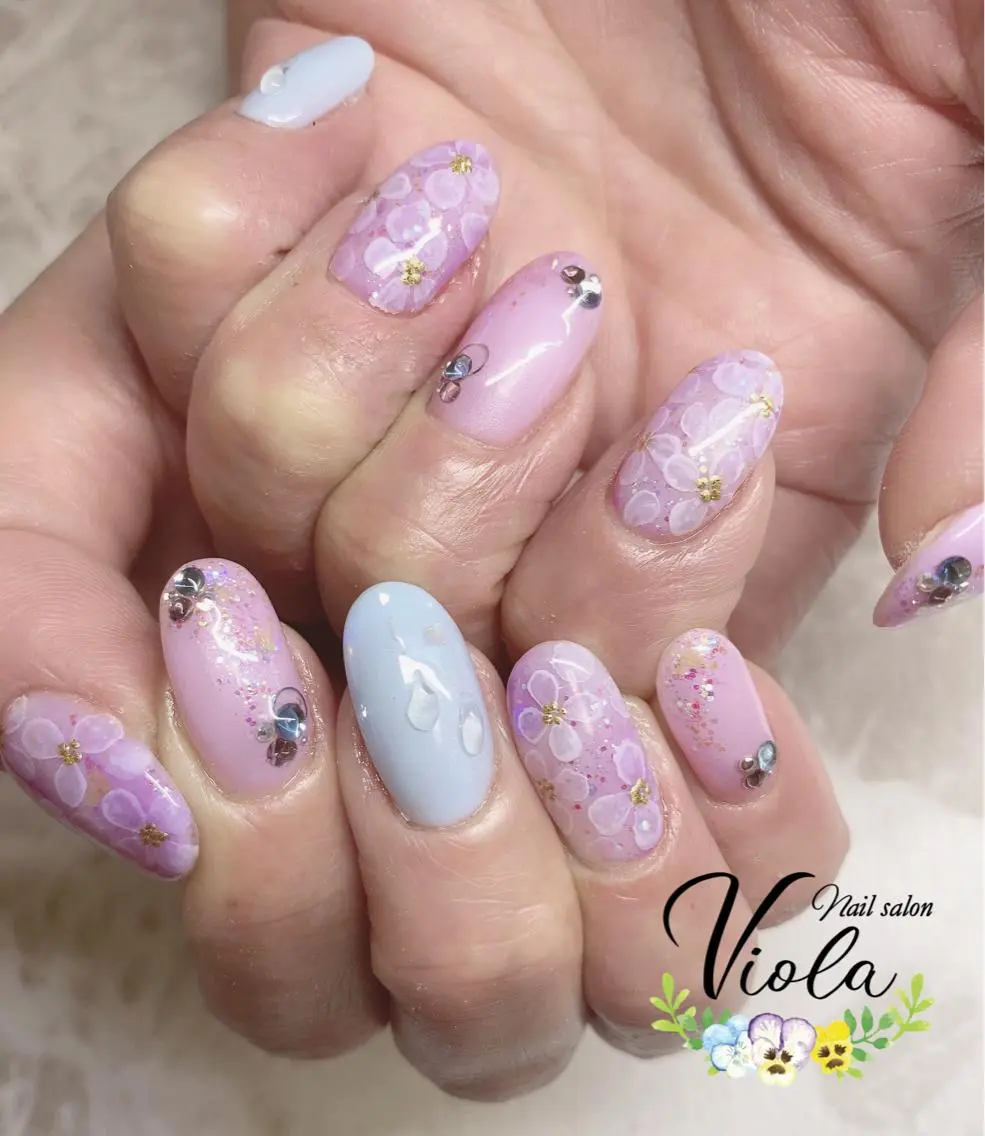 ネイル ぷっくりネイル ハンドネイル ネイルサロン Violaのネイルデザイン