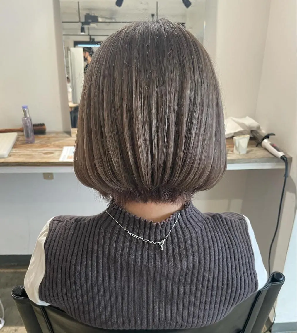 ミディアム カラー ヘアカラー トリートメント ヘアセット ✨艶ブリーチカラー ✨四ノ宮裕己のヘアスタイル