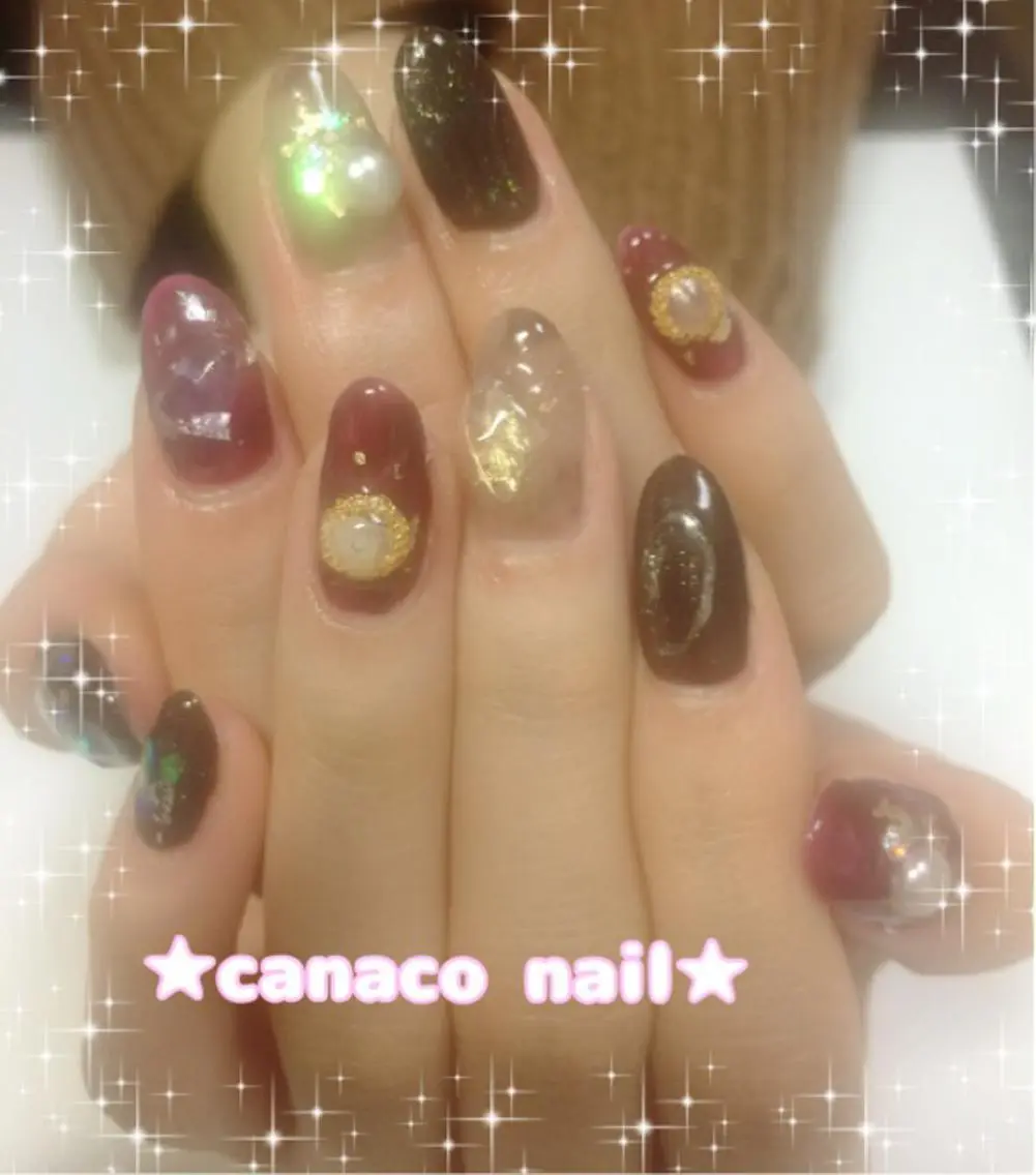 ネイル アートネイル ジェルネイル パラジェル ストーンネイル ハンドネイル ハンドケア ベテランネイル cnc  nailのネイルデザイン