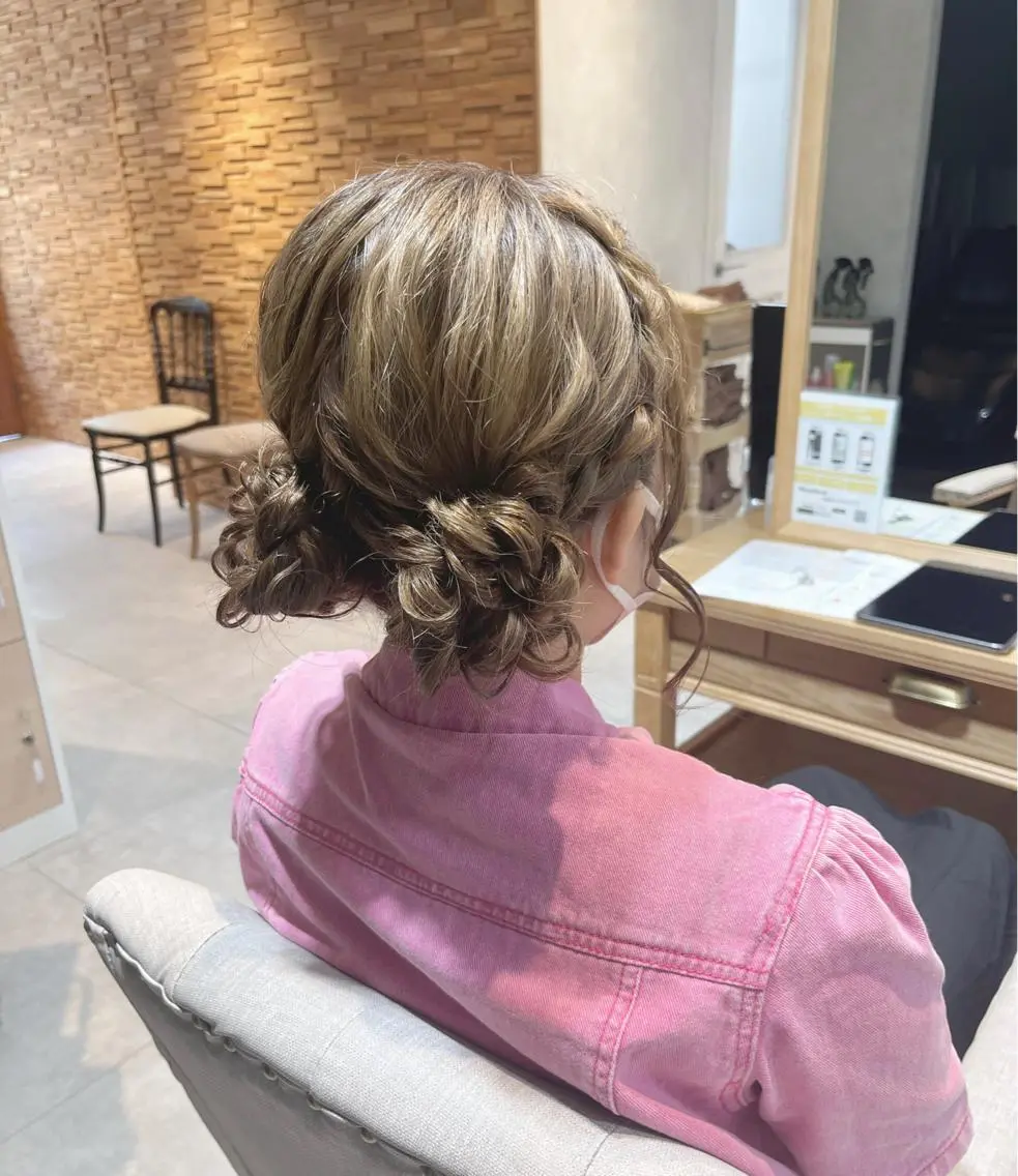 ヘアアレンジ ヘアセット 寒河江 舞奈のマツエク・マツパデザイン