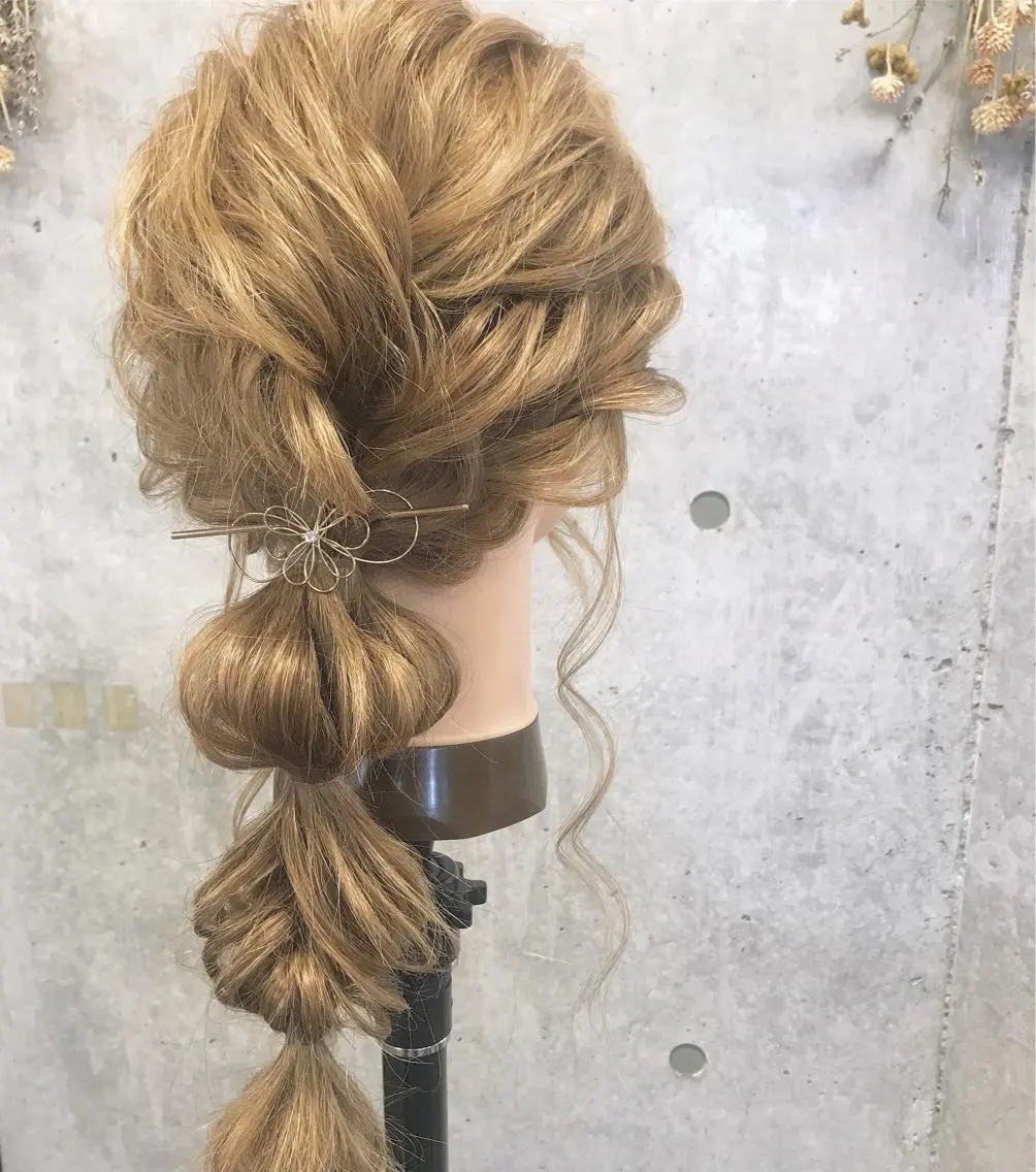 セミロング カラー ヘアアレンジ Satsuki ✂︎♡のヘアスタイル