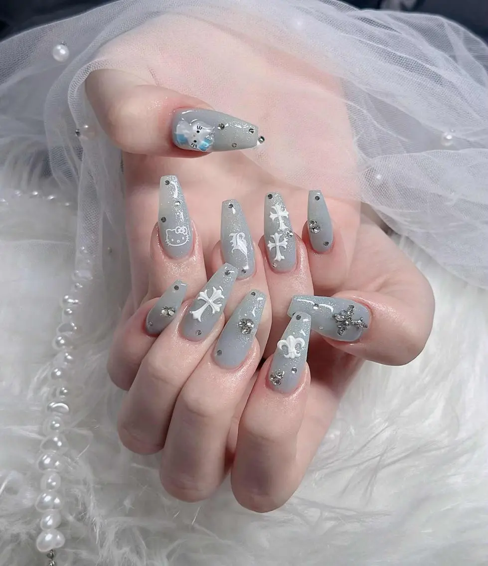 ネイル フレンチネイル ジェルネイル ハロウィン 韓国ネイル マグネットネイル ハンドネイル H.baby Nail Salonのネイルデザイン