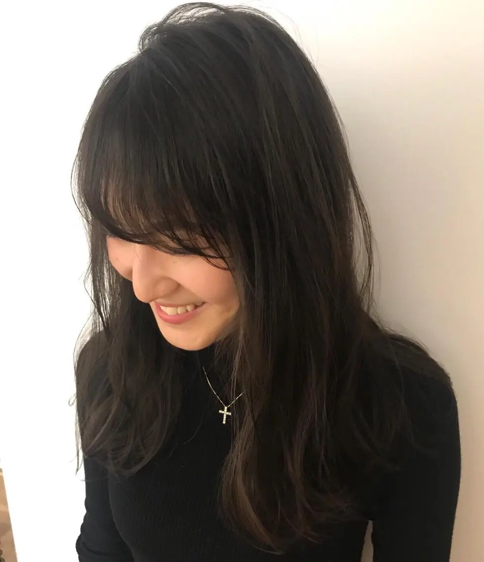セミロング カラー パーマ ヘアアレンジ ダークグレー ダークグレージュ グレージュ イルミナカラー カット ヘアカラー トリートメント ヘアセット ✨ハイクオリティ✨ 山本香也のヘアスタイル