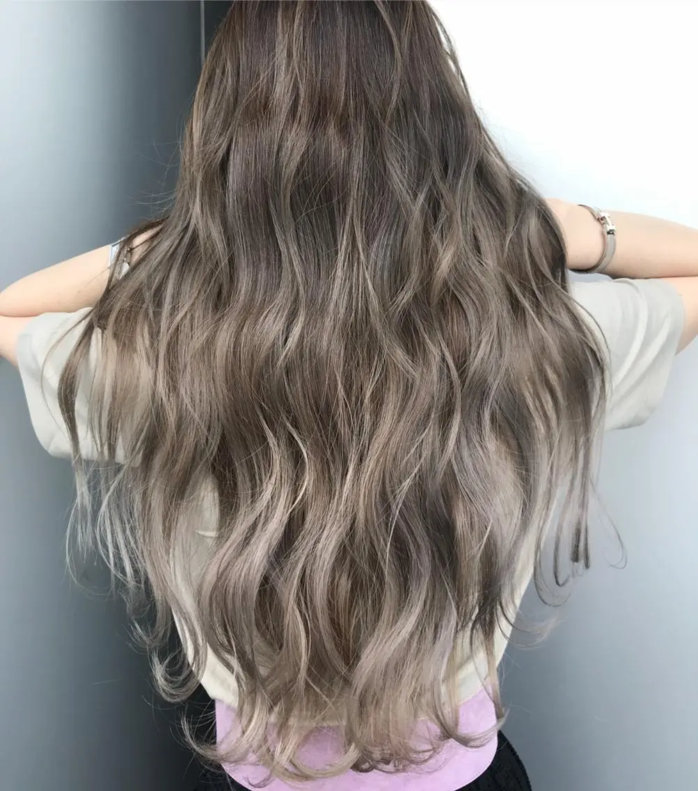 ロング カラー パーマ 似合わせ×レイヤー× 髪質改善×t.yのヘアスタイル