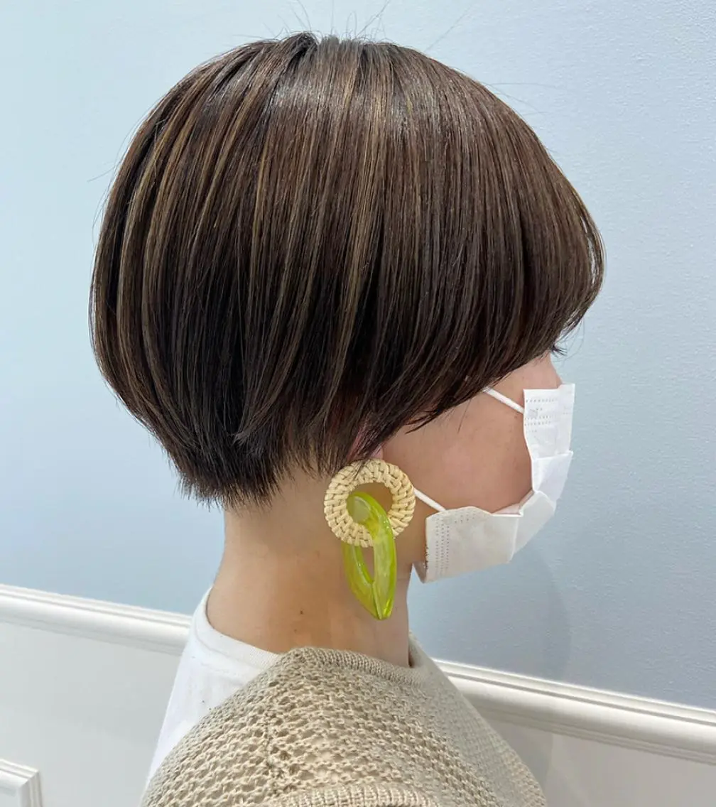 ショート カラー カット ヘアカラー トリートメント 透明感カラー 松田晃代のヘアスタイル