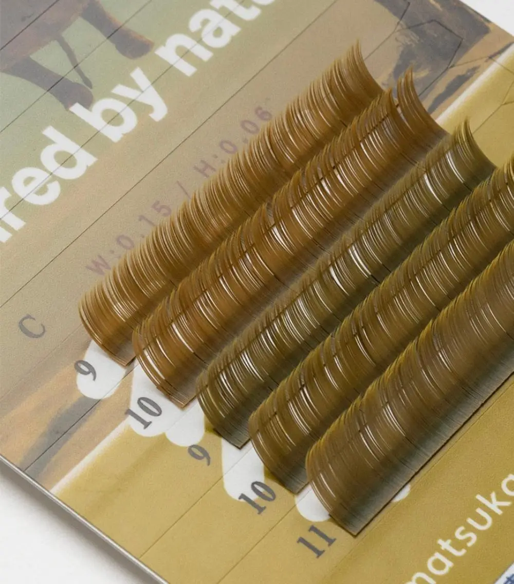 ヘアアレンジ ネイル マツエク・マツパ Cカール カラーマツエク セーブル エクステ ブラウン 香里園 eyelashNonのマツエク・マツパデザイン