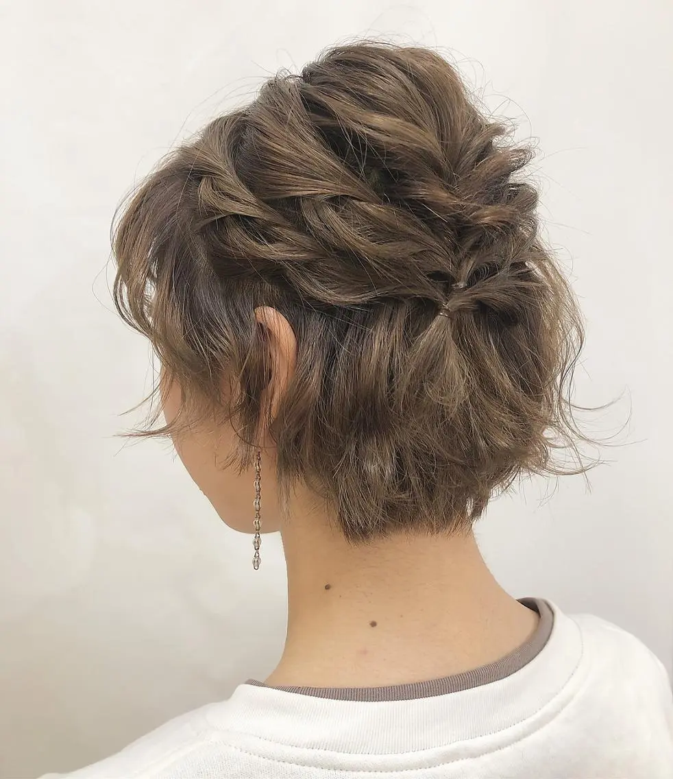 ショート ヘアアレンジ 🍀失敗しない 縮毛矯正熊谷竜馬🍀のヘアスタイル