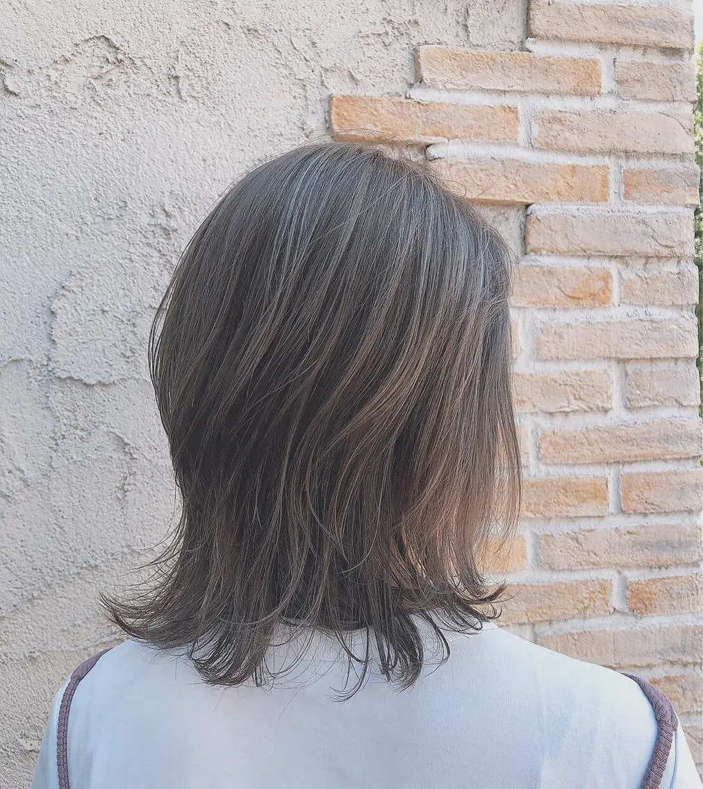 ミディアム ボブ ハイライト ウルフカット 🌿ニュアンス/髪質 改善🌿Fukudaのヘアスタイル