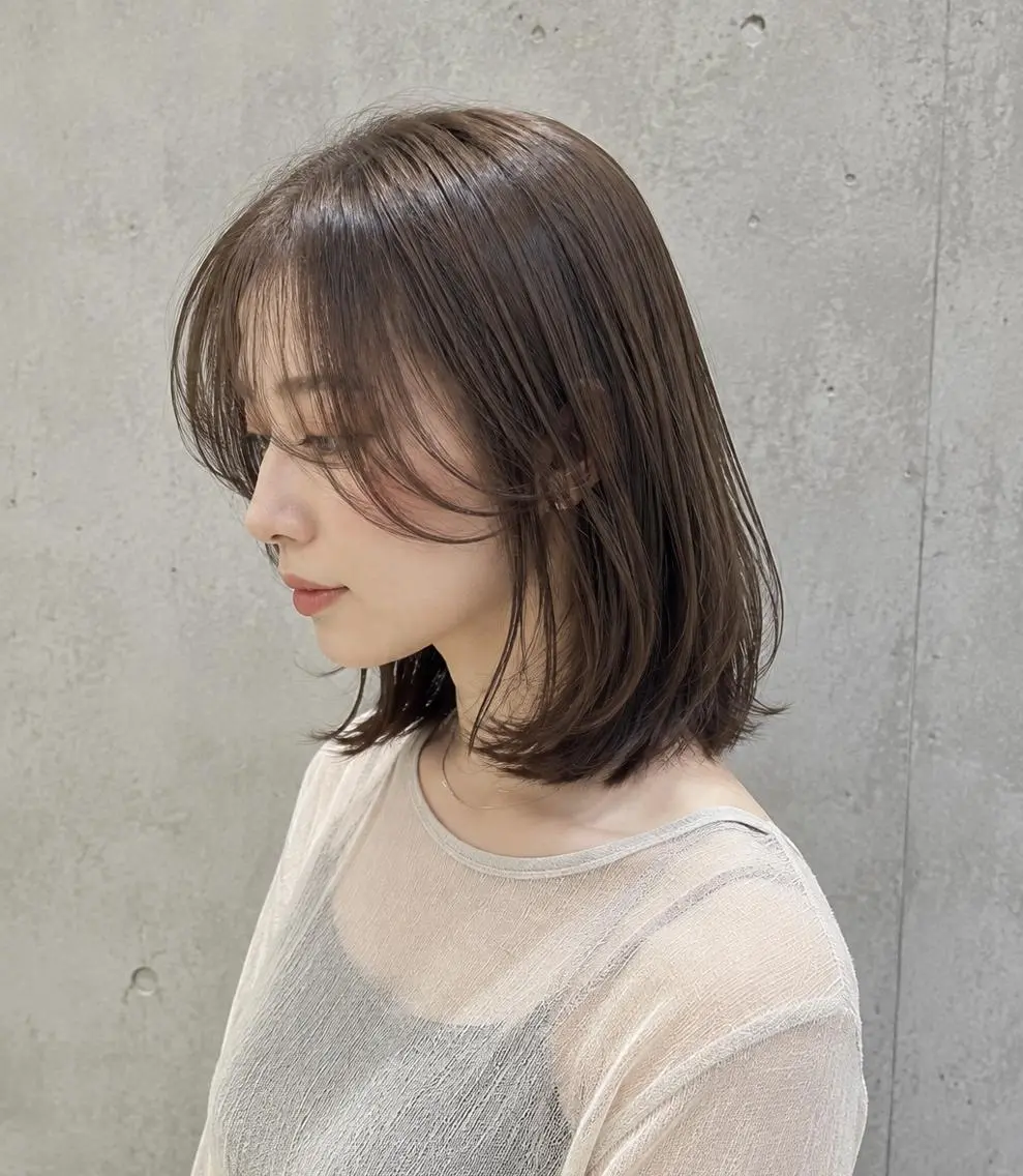 ミディアム 脇田 麗乃のヘアスタイル