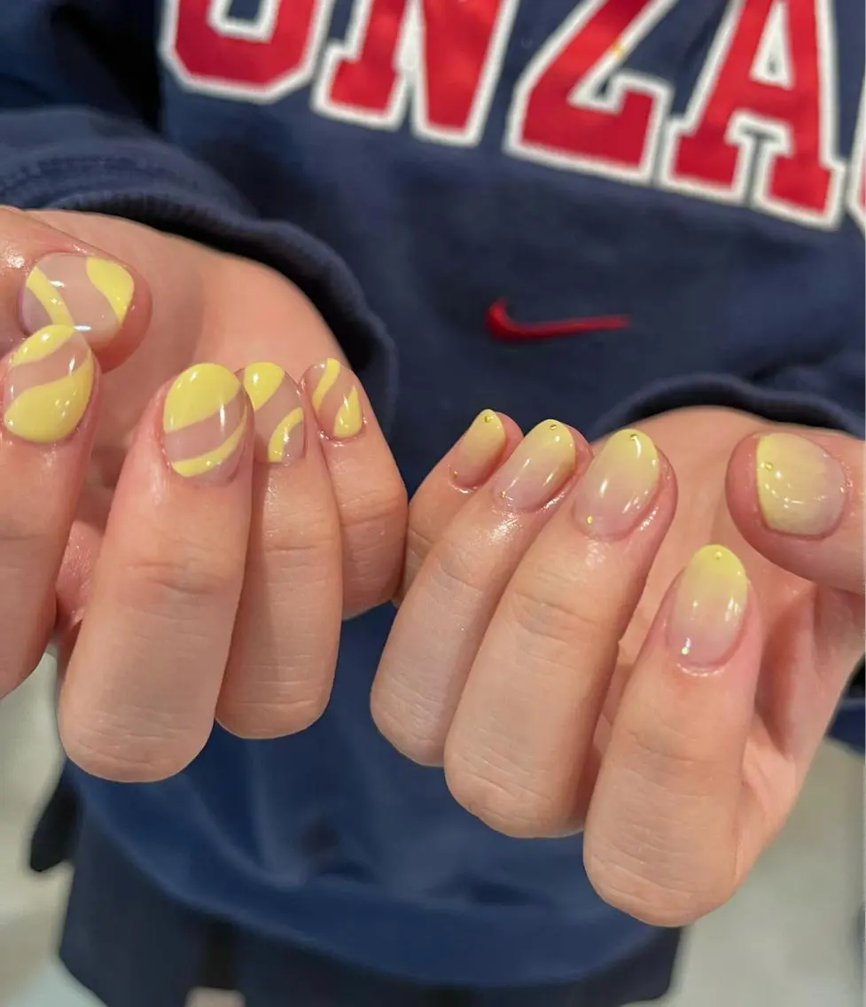 ネイル ゴールド グラデーション キラキラネイル ラメ(グリッター) ショートネイル ハンドネイル フットネイル Para Sol nail　Maoのネイルデザイン