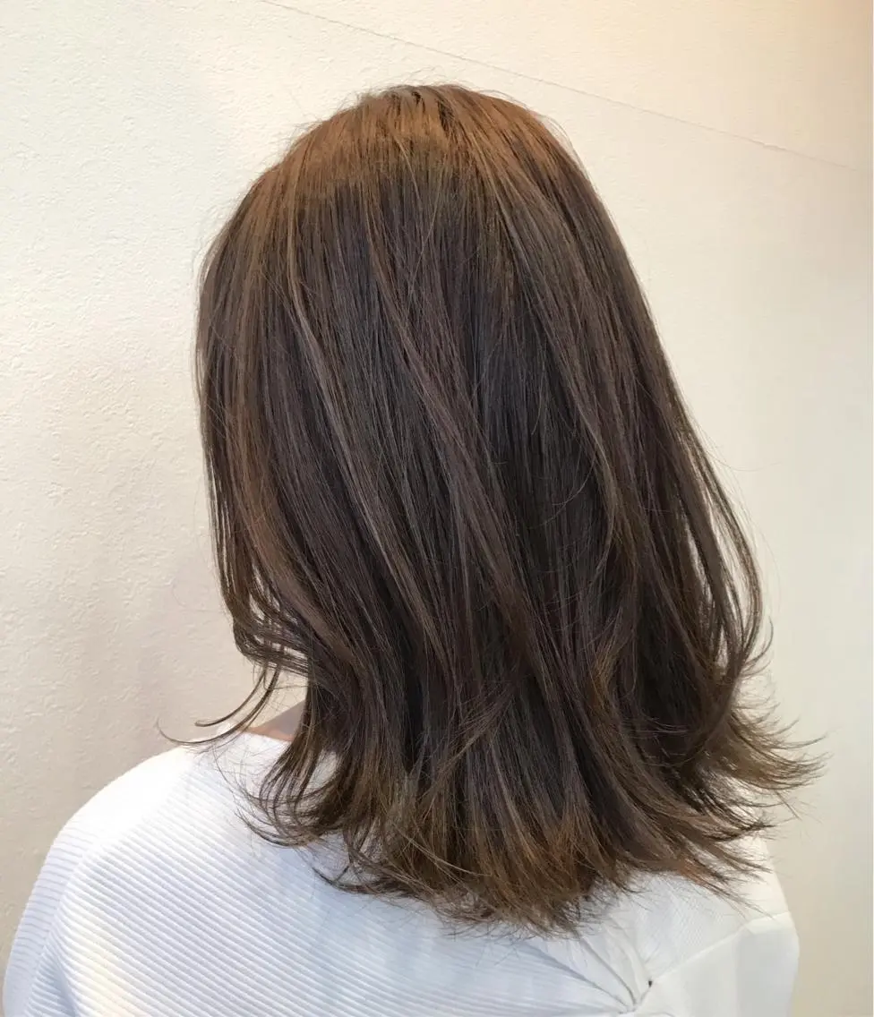 ミディアム カラー カット ヘアカラー 松崎 崇のヘアスタイル