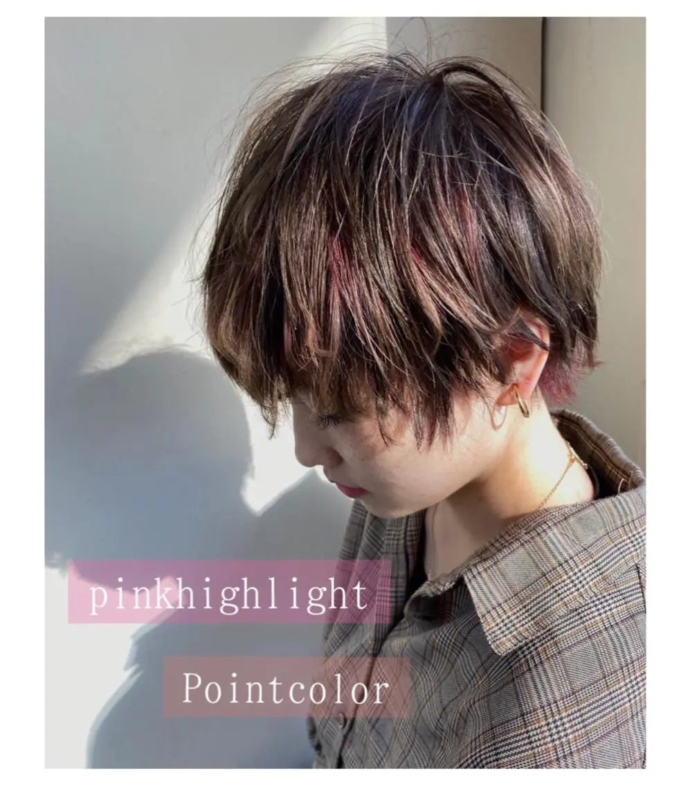 ショート カラー 舟橋 りんかのヘアスタイル