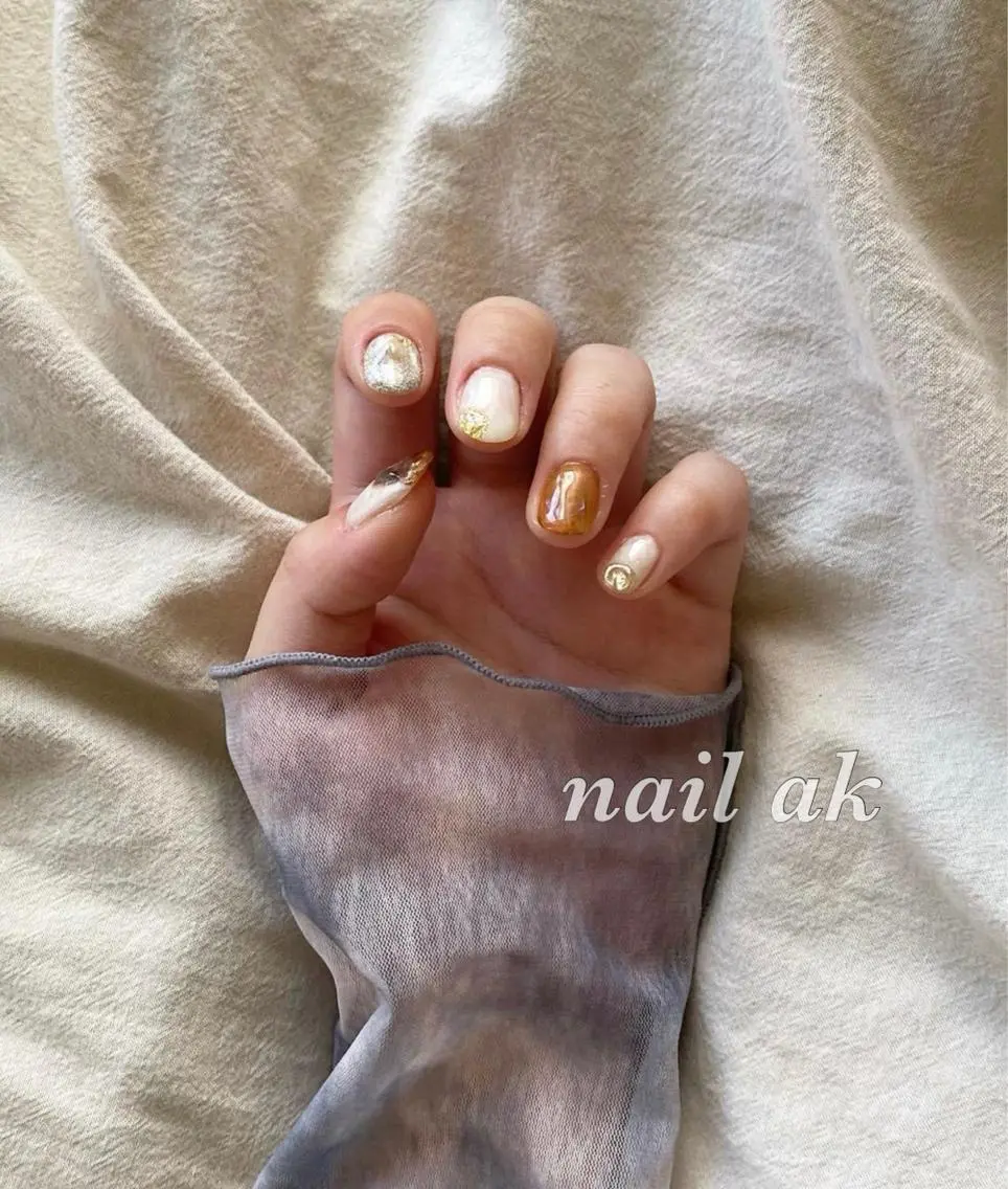 ネイル ニュアンスネイル ハンドネイル ak nail .のネイルデザイン