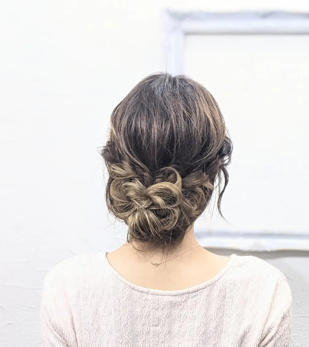 セミロング ヘアアレンジ 浴衣 HIKARI＠ Ruheplatzのヘアスタイル