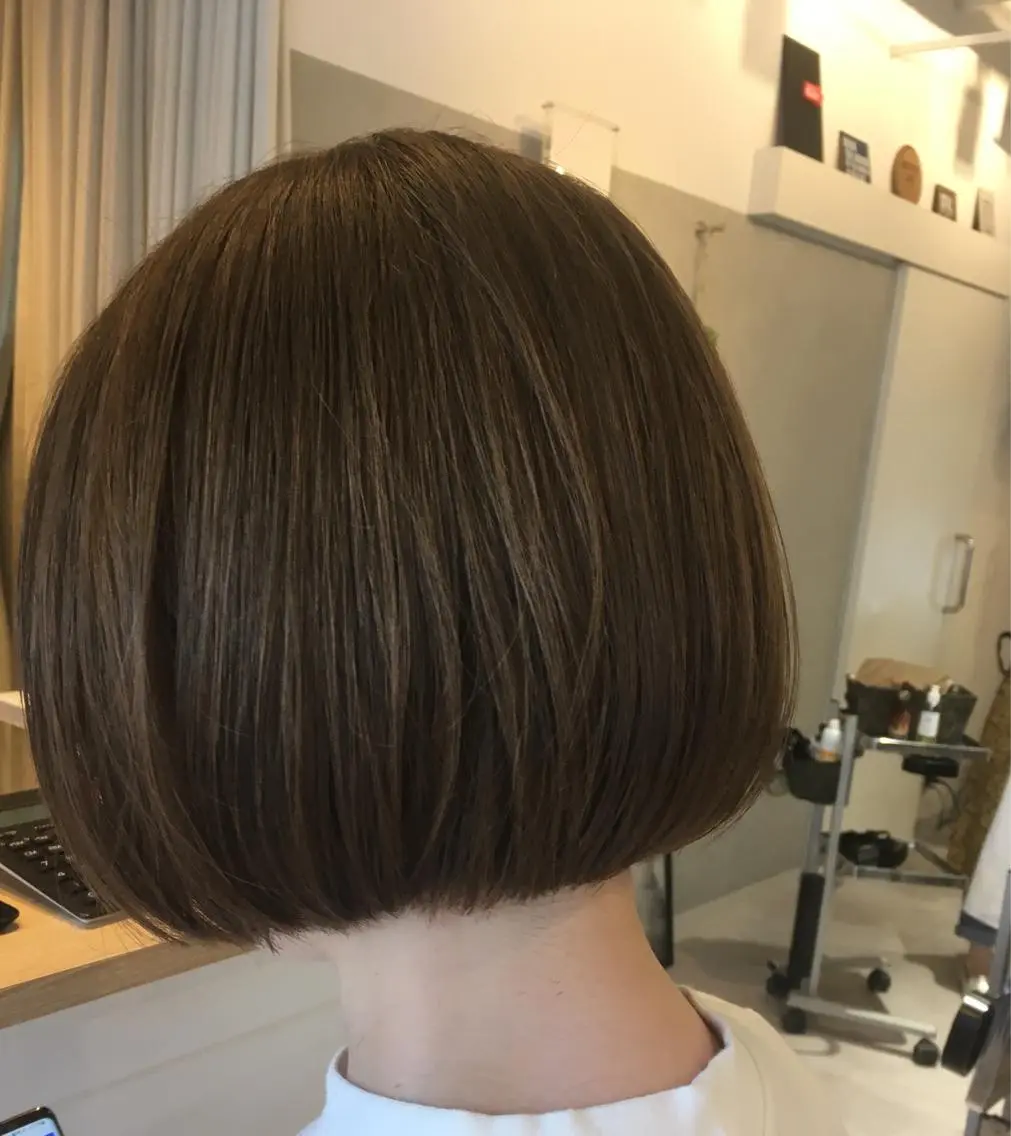 ショート カラー ベージュカラー ボブ 中村 幸子のヘアスタイル