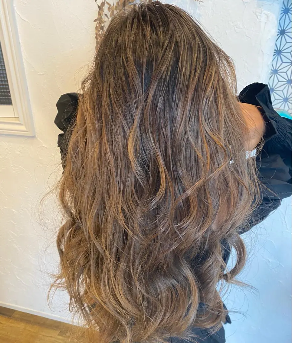ロング カラー パーマ ヘアアレンジ メンズ ネイル 豊橋美容院 ソンリエのヘアスタイル