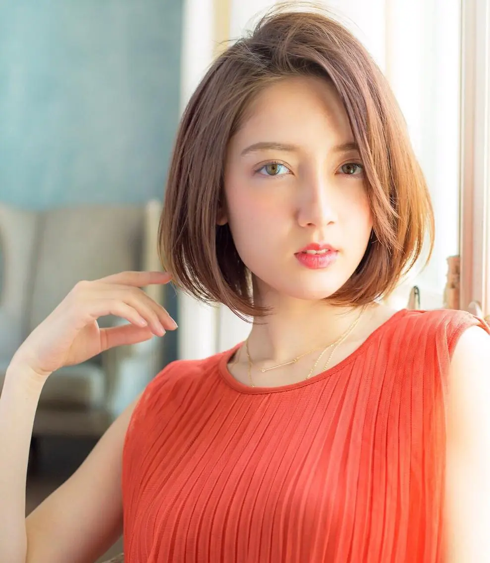 ミディアム 髪質改善 縮毛の達人 矢井由真のヘアスタイル
