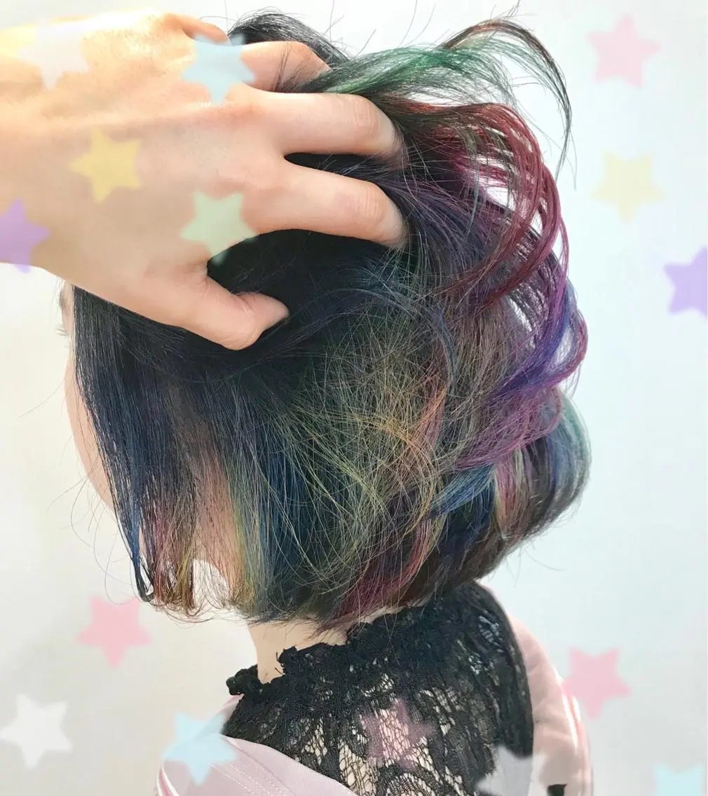 カラー ユニコーンカラー 新宿駅近♡個室 ♡関口三都季🌜のヘアスタイル