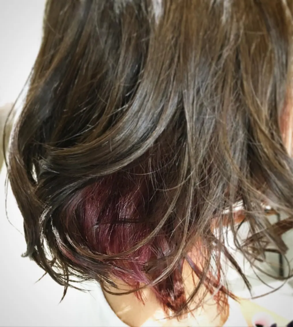 ミディアム カラー インナーカラー くまがい みゆ【edge.】のヘアスタイル
