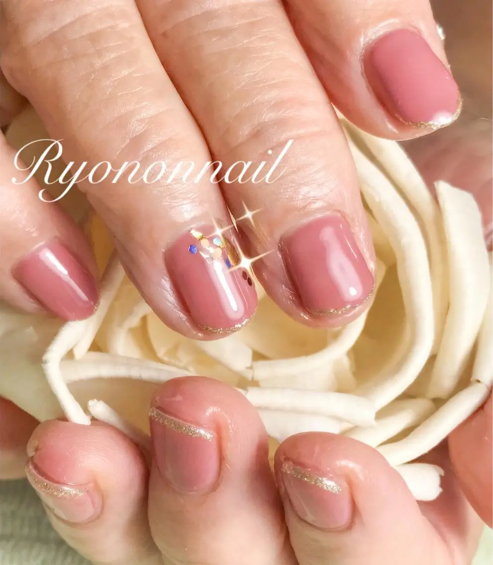ネイル アートネイル ラメ(グリッター) Ryononnail 上谷典子のネイルデザイン