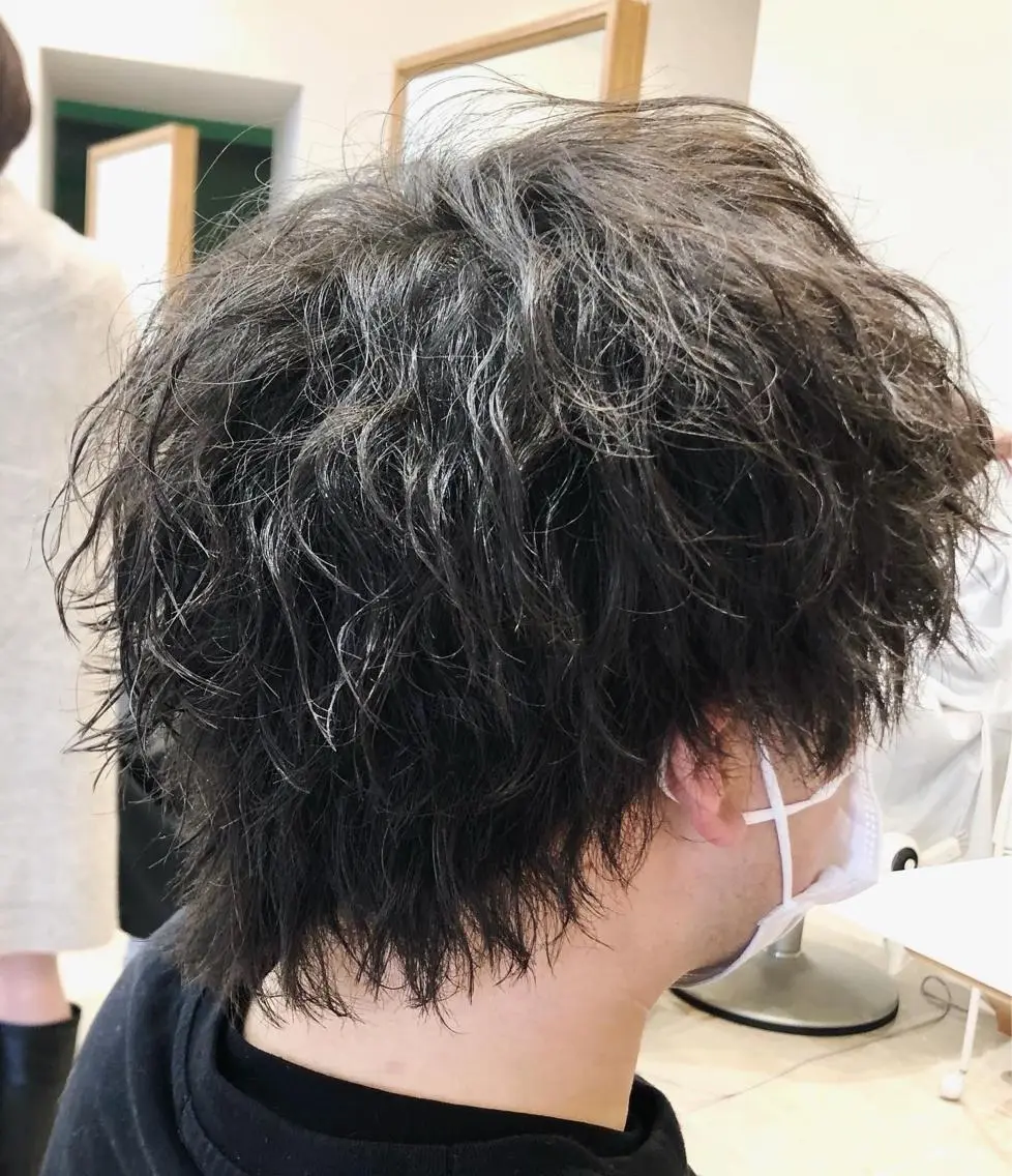ショート パーマ メンズ 小林 優太　メンズパーマ✨のヘアスタイル