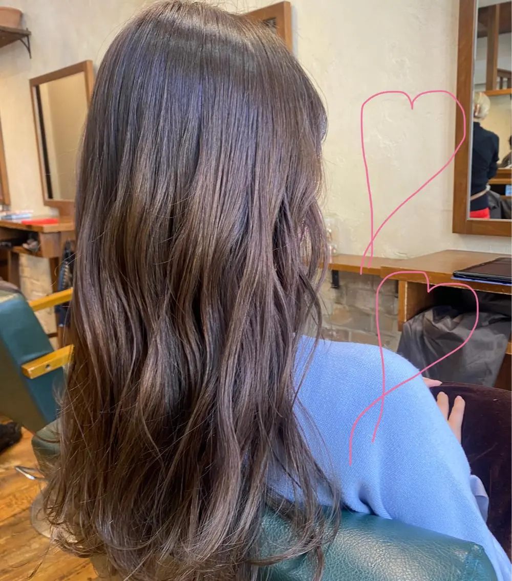 ロング マンツーマン 美容師💚コウブチのヘアスタイル