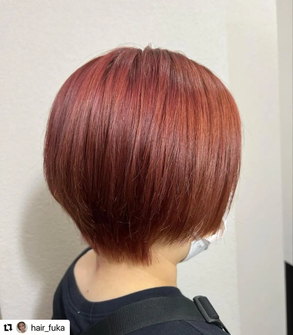 ミディアム カラー メンズ ダブルカラー オレンジ レッドカラー 🩷Eny terrace🩷のヘアスタイル