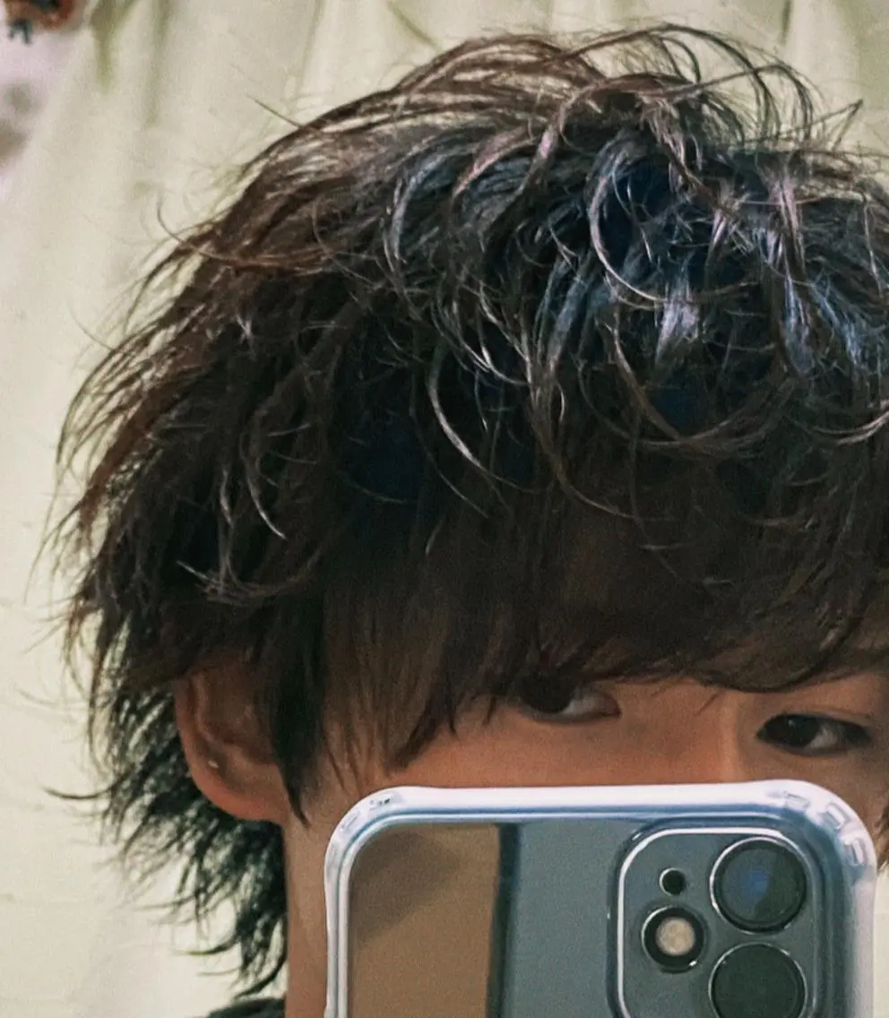 ショート カラー パーマ ヘアアレンジ メンズ キッズ メンズウルフカット ウルフカット メンズ特化 美容師かずまのヘアスタイル