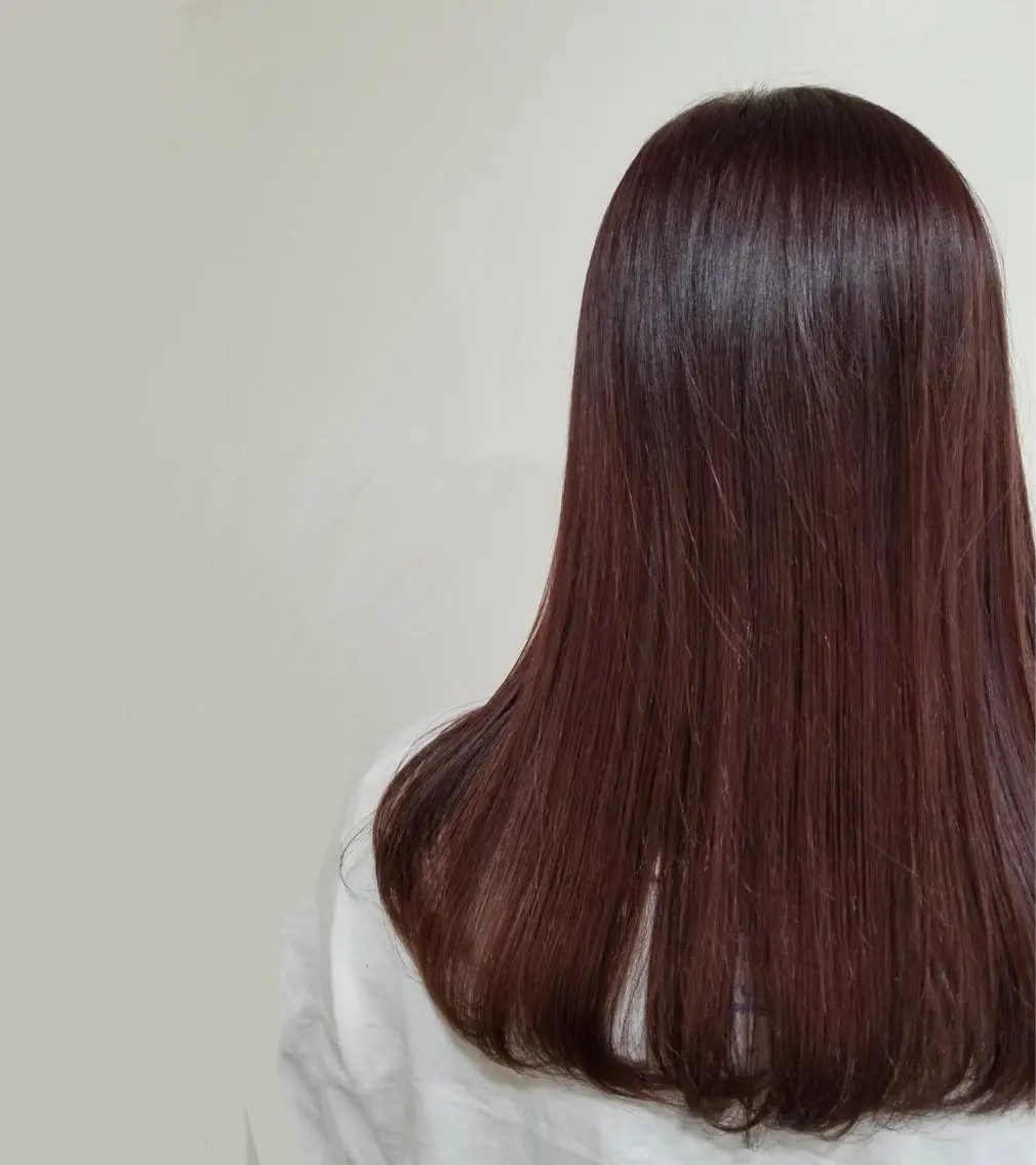 セミロング カラー カット ヘアカラー RIKA韓国ヘア/く びれヘア/上品カラーのヘアスタイル