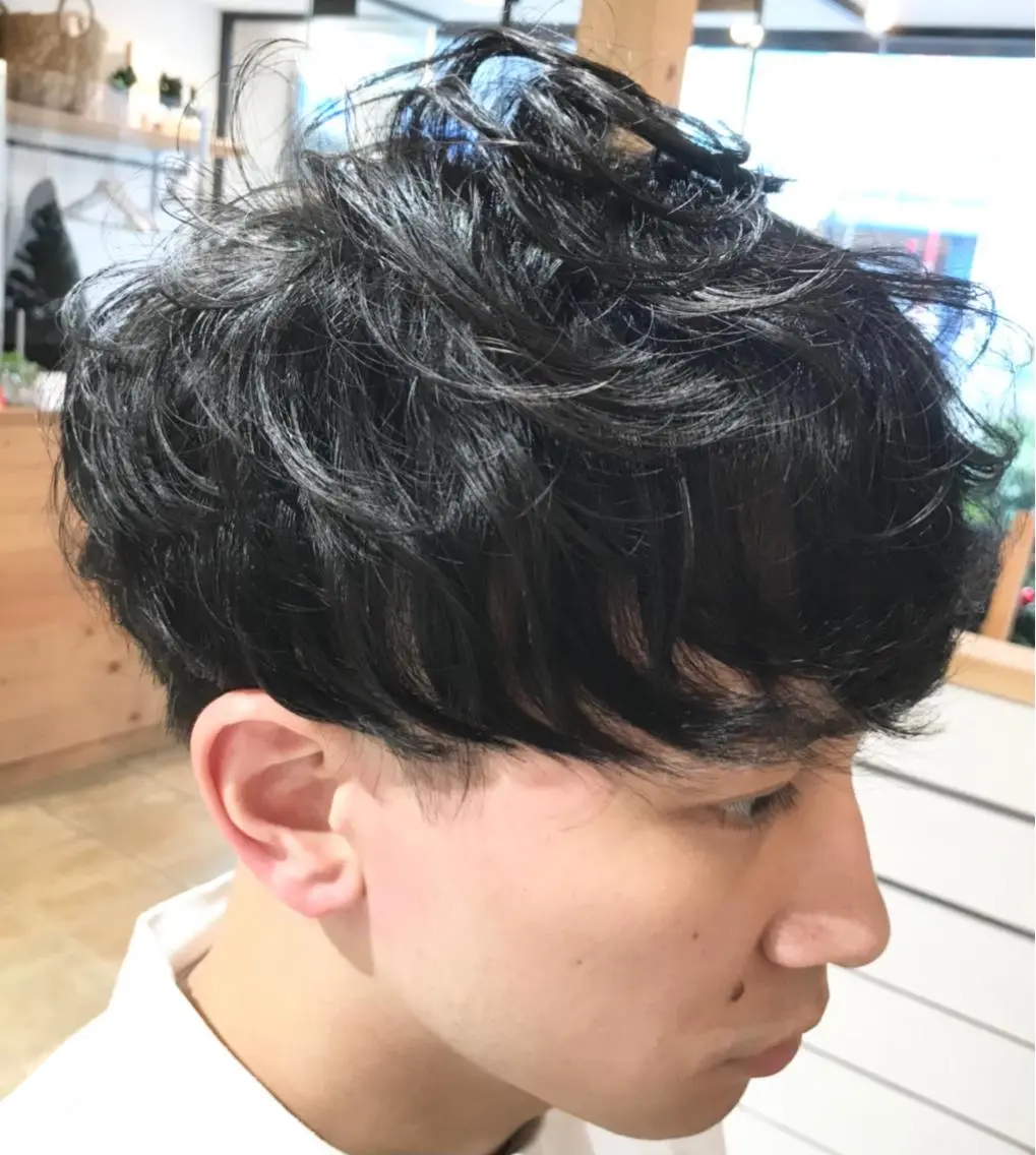 ミディアム ミディアムパーマ 渋谷 メンズヘア⭐️ タニグチヨシユキのヘアスタイル
