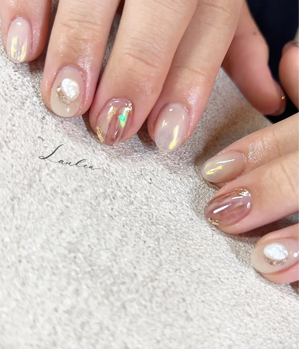 ネイル フットネイル 韓国ネイル ハンドネイル nail salon Lauleaのネイルデザイン