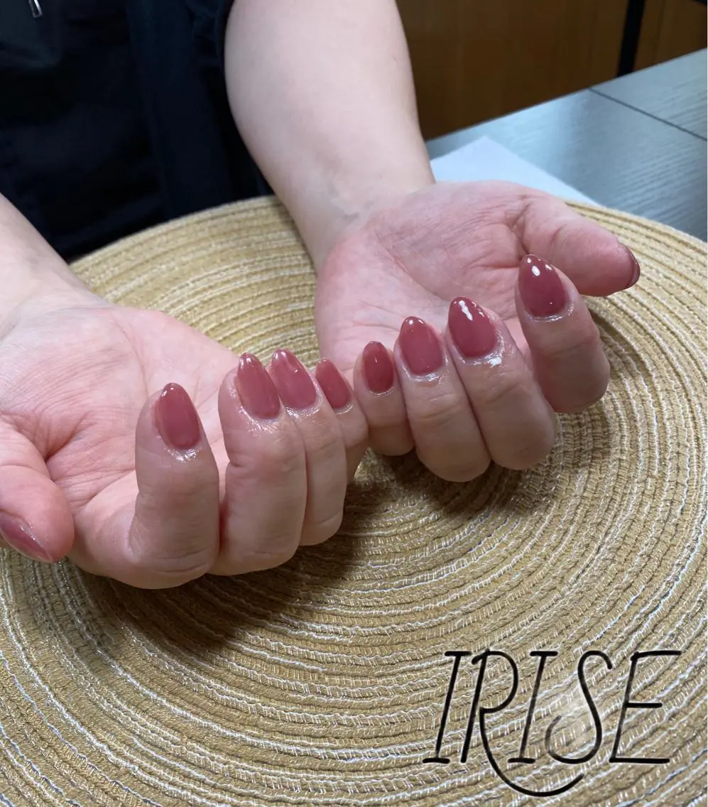 ネイル ワンカラーネイル シンプルネイル salon de iriseのマツエク・マツパデザイン
