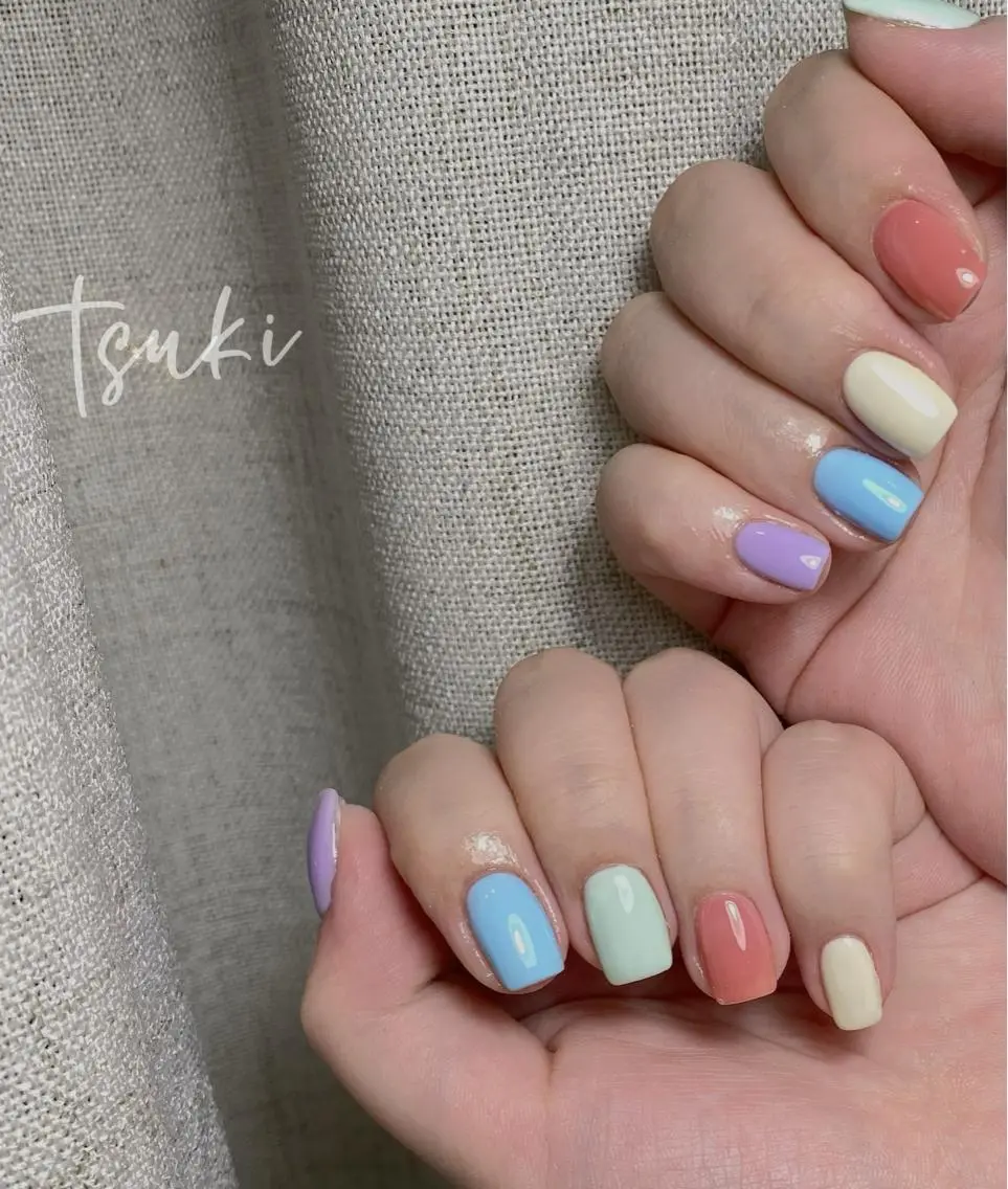ショート ネイル ハンドネイル ハンドケア LUNA Nail salon💕のネイルデザイン