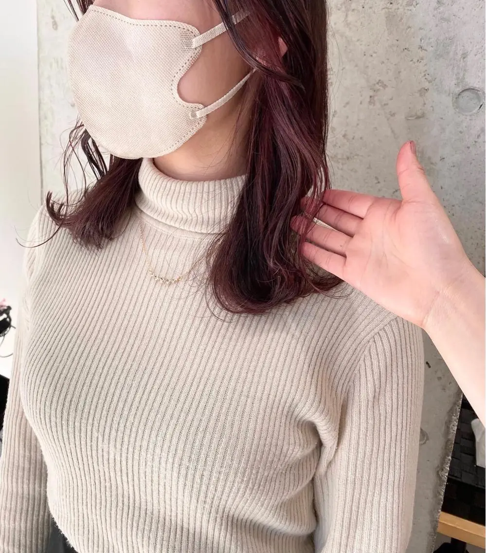 ミディアム カット ヘアカラー トリートメント ✨色持ちの良い艶 カラー✨蟹江真世のヘアスタイル