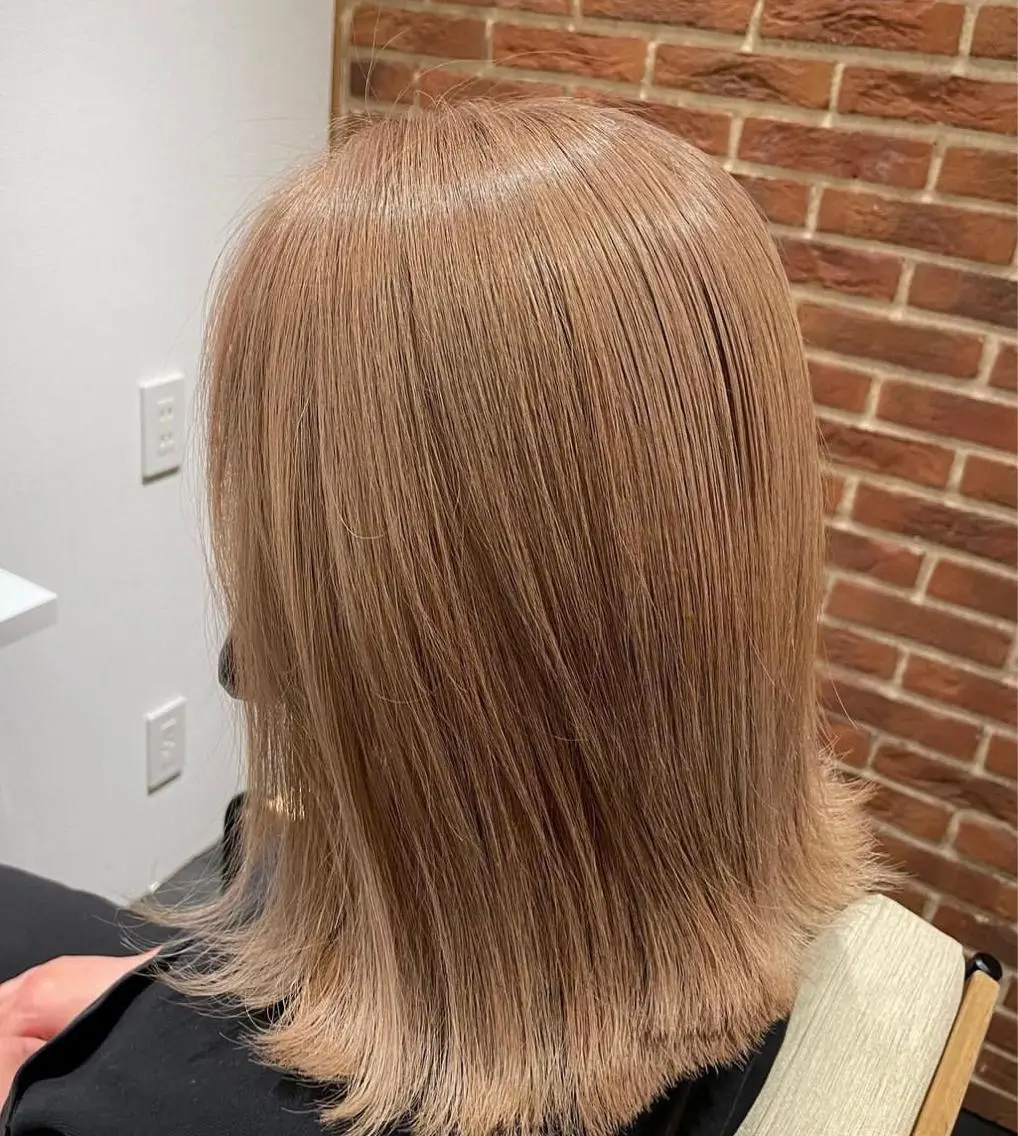 ミディアム カラー ベージュカラー ヘアカラー トリートメント Grow by NYNY 田代 紀恵のヘアスタイル