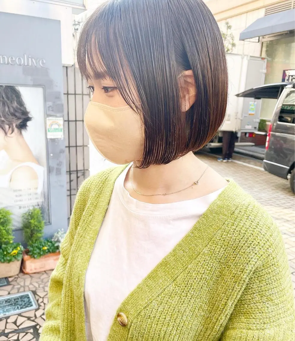 ショート カラー ボブ カット ヘアカラー トリートメント 齋藤 咲のヘアスタイル