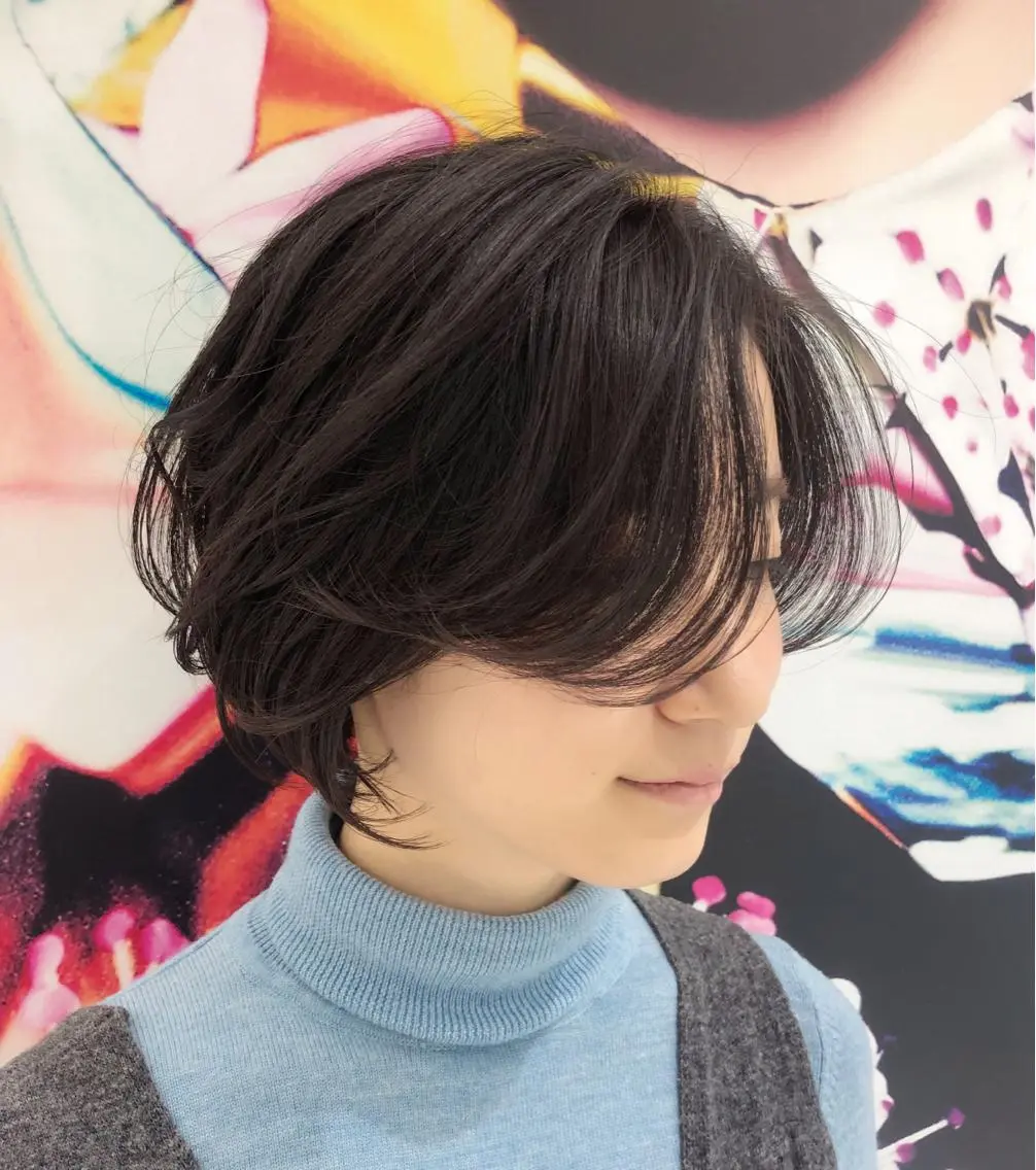 ショート パーマ ショートヘア 趙 英来のヘアスタイル