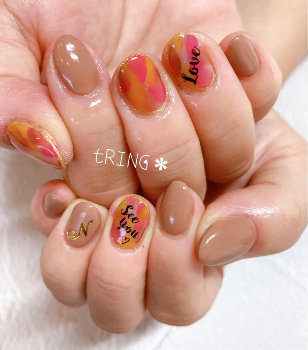ネイル ハンドネイル tRING＊ しいの木台のネイルデザイン
