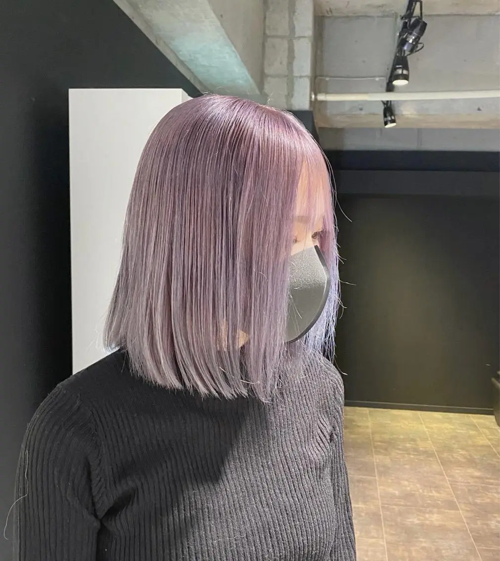 ショート カラー ラベンダーカラー esu 天満のヘアスタイル
