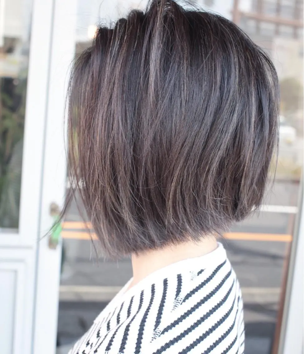 ショート カラー ヘアアレンジ ハイライトカラー ボブ ハイライト Mariana/ 鶴原-ハイライトのヘアスタイル